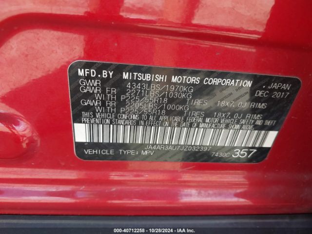 2018 MITSUBISHI OUTLANDER SPORT JA4AR3AU7JZ032397 Photo 8