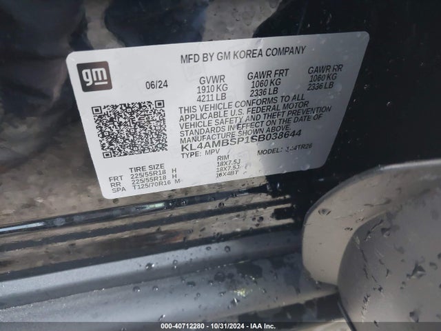 KL4AMBSP1SB038644 Buick Encore Gx Preferred Fwd