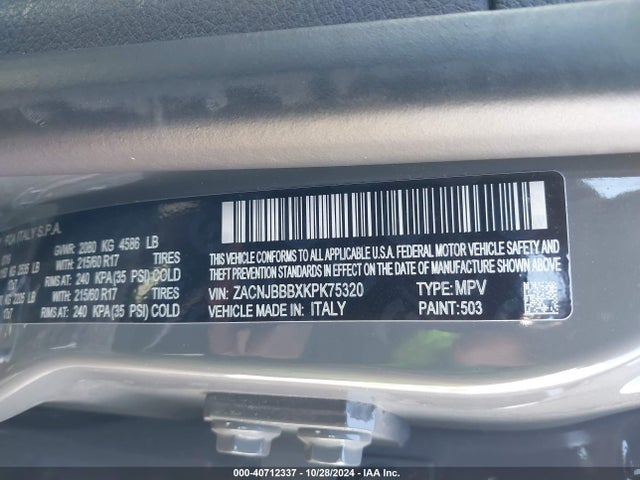 ZACNJBBBXKPK75320 Jeep Renegade Latitude 4x4