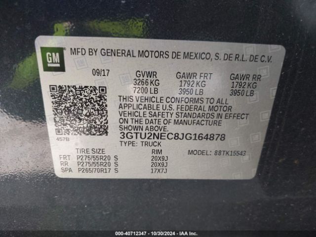 3GTU2NEC8JG164878 GMC Sierra 1500 Slt