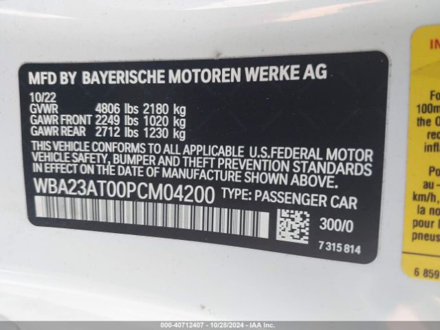 WBA23AT00PCM04200 BMW 430I