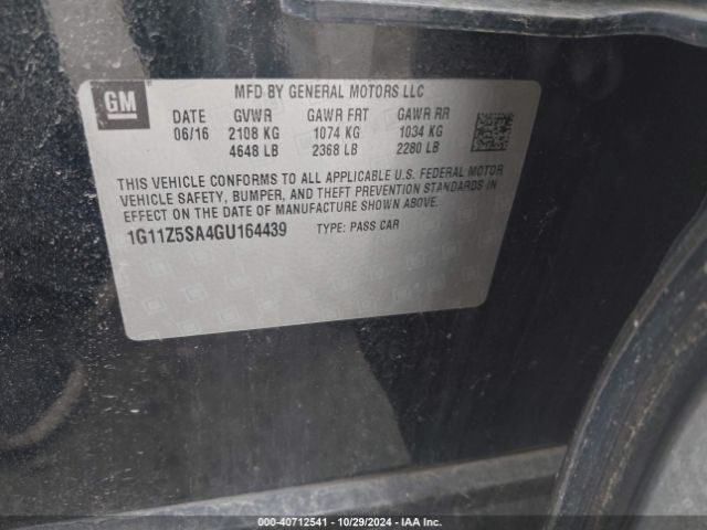 1G11Z5SA4GU164439 Chevrolet IMPALA LS