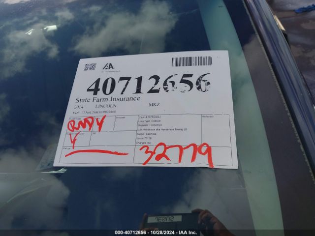 3LN6L2GK6ER822860 Lincoln MKZ