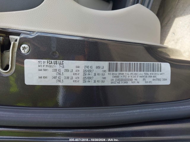 Dodge Grand Caravan American Value Pkg 2016 2C4RDGBG4GR392480 Image 9