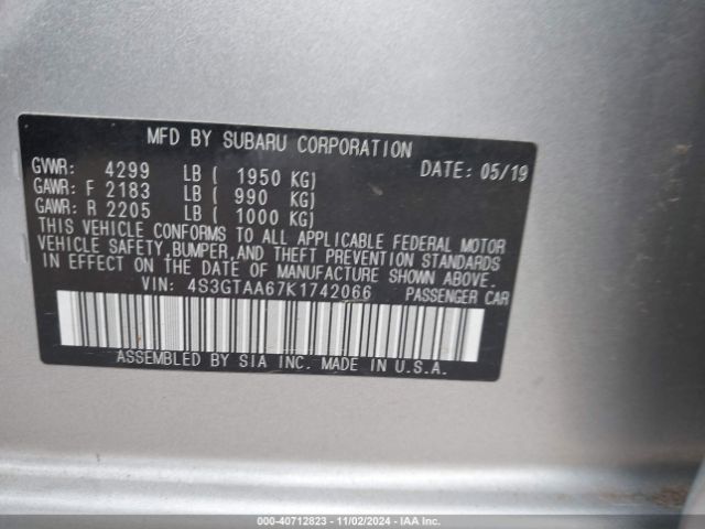 4S3GTAA67K1742066 Subaru Impreza 2.0i