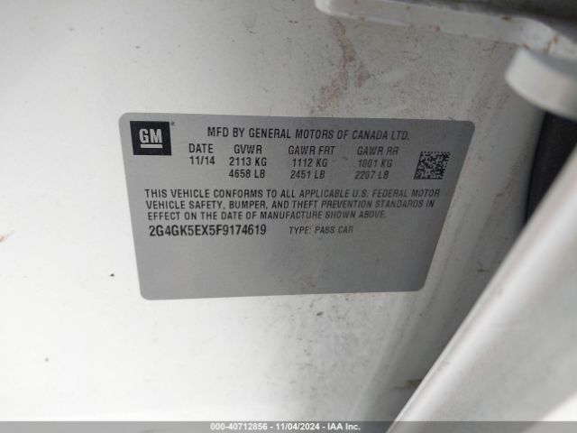 2G4GK5EX5F9174619 Buick Regal Turbo