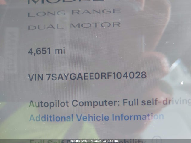 2024 TESLA MODEL Y 7SAYGAEE0RF104028 Photo 8