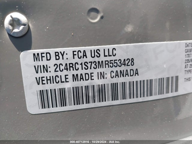 Chrysler Pacifica Hybrid Limited 2021 2C4RC1S73MR553428 Image 9