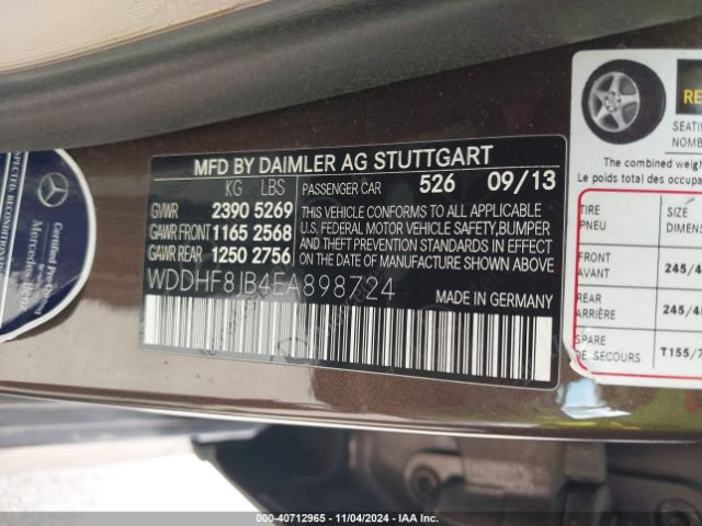 WDDHF8JB4EA898724 Mercedes-Benz E 350 4matic