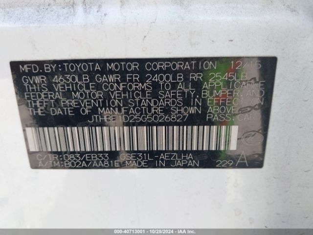 JTHBE1D25G5026827 Lexus IS 350