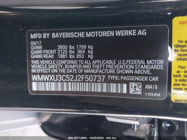 WMWXU3C52J2F50737 Mini Hardtop Cooper S
