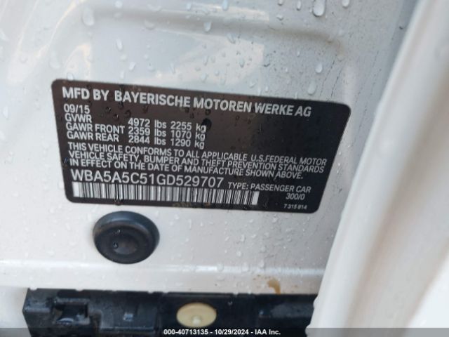 WBA5A5C51GD529707 BMW 528I