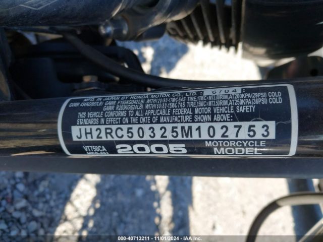 2005 HONDA VT750 JH2RC50325M102753 Photo 9