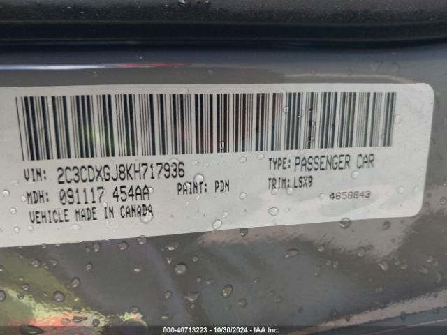 2C3CDXGJ8KH717936 Dodge Charger Scat Pack Rwd