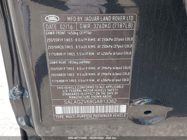SALAG2V68GA813382 Land Rover LR4