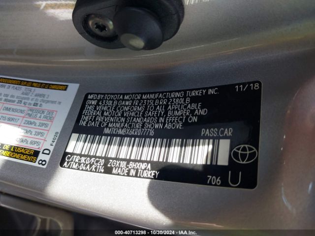 NMTKHMBX6KR077716 Toyota C-HR LE