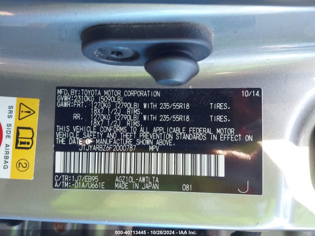 JTJYARBZ6F2000787 Lexus Nx 200t F Sport