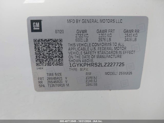 2020 CADILLAC XT6 1GYKPHRS2LZ227725 Photo 8