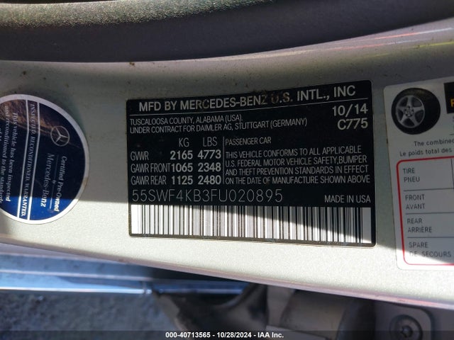 55SWF4KB3FU020895 Mercedes-Benz C 300 4matic/luxury 4matic/sport 4matic