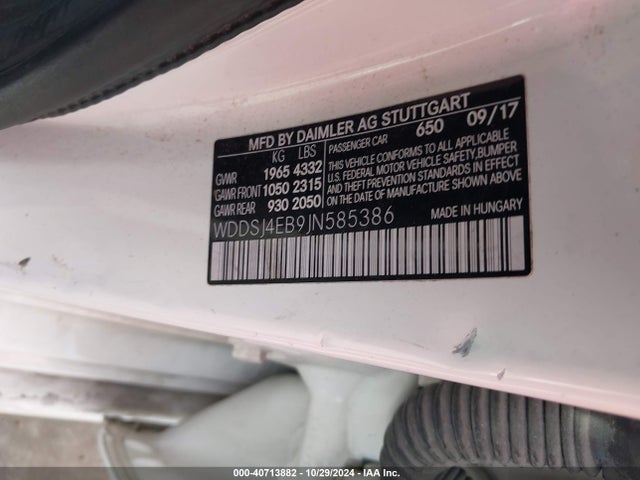 Mercedes-Benz CLA 250 2018 WDDSJ4EB9JN585386 Image 9