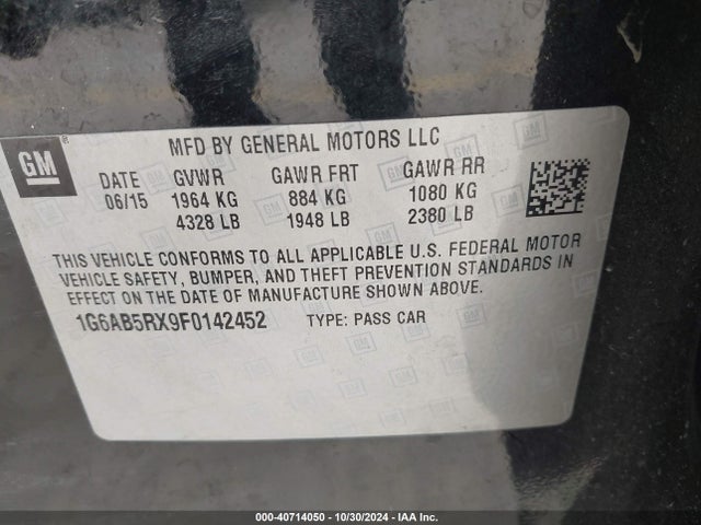 2015 CADILLAC ATS 1G6AB5RX9F0142452 Photo 8