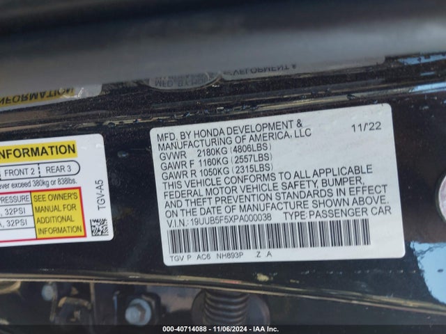 19UUB5F5XPA000038 Acura Tlx A-spec Package