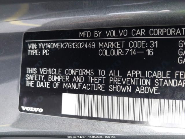 YV140MEK7G1302449 Volvo V60 T5 Drive-e Premier