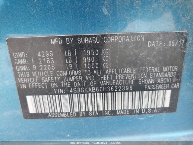 4S3GKAB60H3622396 Subaru Impreza 2.0i Premium