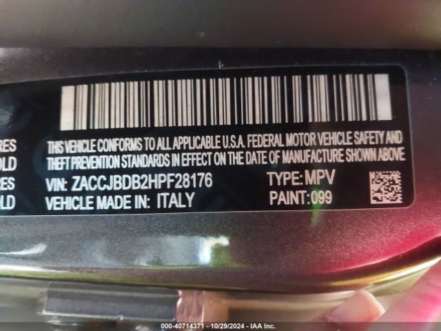 ZACCJBDB2HPF28176 Jeep Renegade Limited 4x4