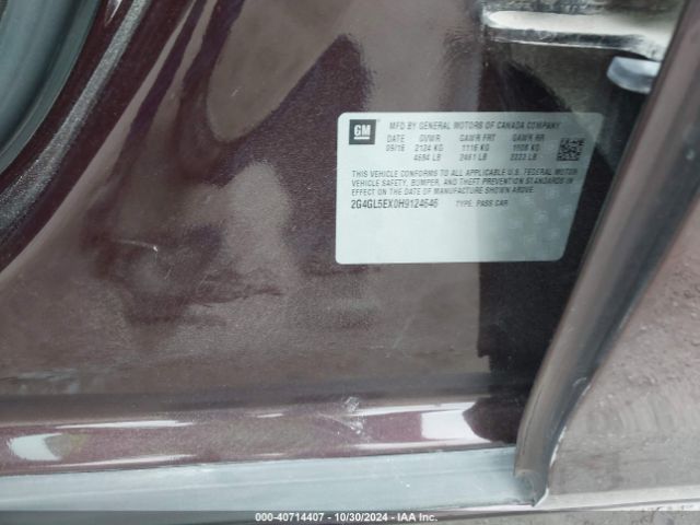 2G4GL5EX0H9124646 Buick Regal Turbo Sport Touring