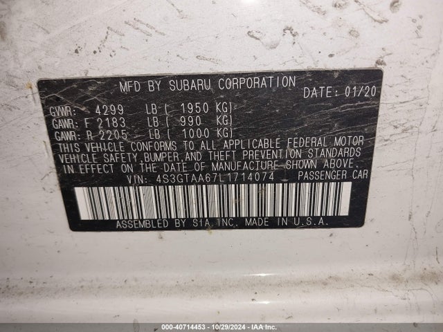 4S3GTAA67L1714074 Subaru Impreza 5-door