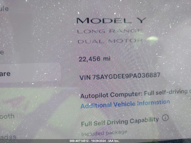 Tesla Model Y 2023 7SAYGDEE9PA036887 Image 14