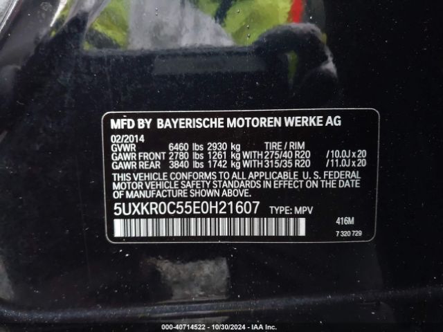 5UXKR0C55E0H21607 BMW X5 Xdrive35i
