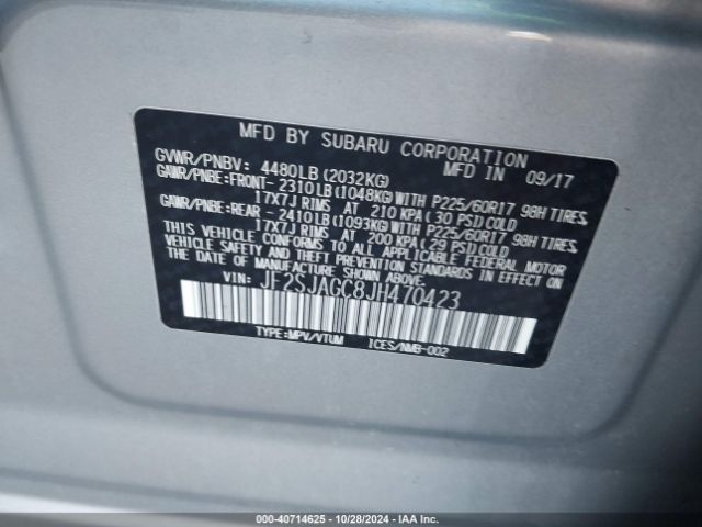 JF2SJAGC8JH470423 Subaru Forester 2.5i Premium