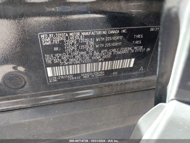 Toyota Rav4 Xle 2021 2T3W1RFV9MC145202 Image 9