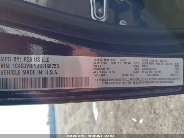 1C4SJVBP0RS168753 Jeep Wagoneer Series Ii 4x4