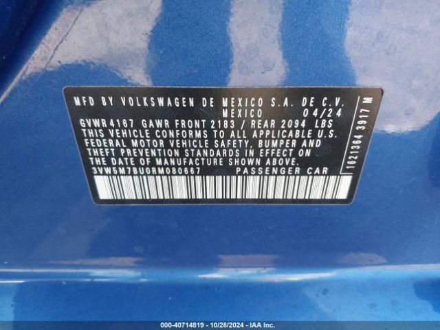 3VW5M7BU0RM080667 Volkswagen Jetta 1.5t S
