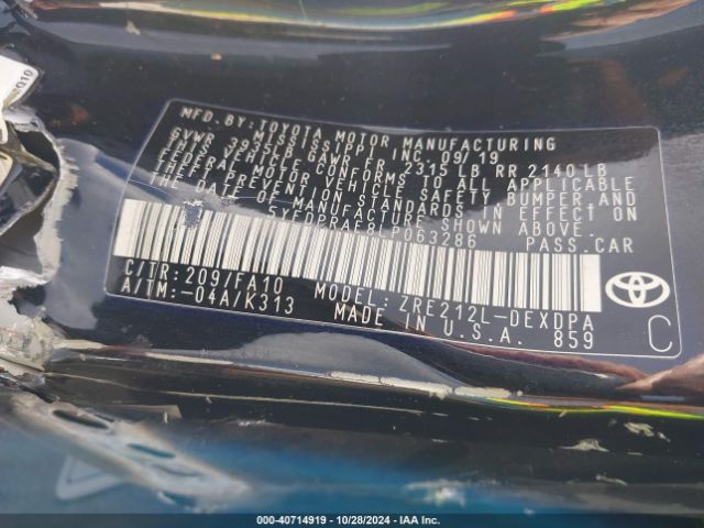 5YFDPRAE8LP063286 Toyota COROLLA L
