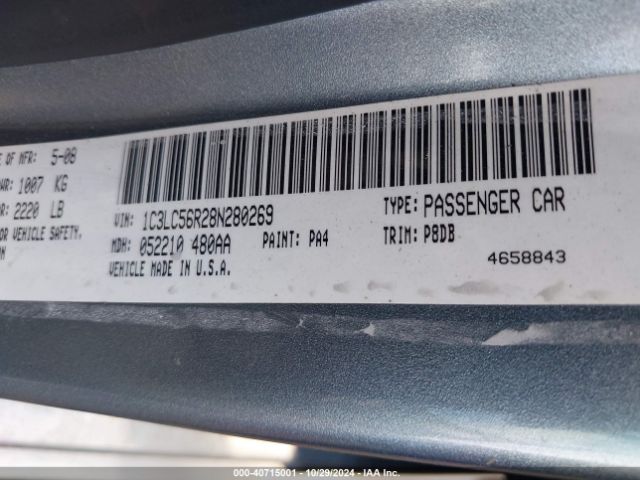 2008 CHRYSLER SEBRING 1C3LC56R28N280269 Photo 8