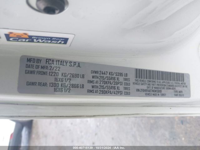 ZFBHRFAB7N6W36191 RAM Promaster City Cargo Van