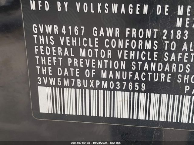 3VW5M7BUXPM037659 Volkswagen Jetta 1.5t S