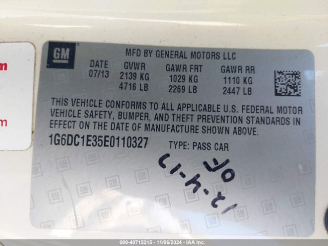 1G6DC1E35E0110327 Cadillac Cts Performance