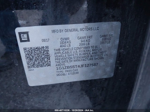 Chevrolet Malibu 1ls 2018 1G1ZB5ST4JF127587 Image 9