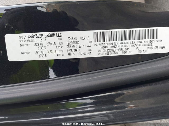 2C4RC1GG3ER198156 Chrysler Town & Country Limited