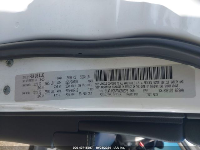1C4PJMDS7FW698675 Jeep Cherokee Limited