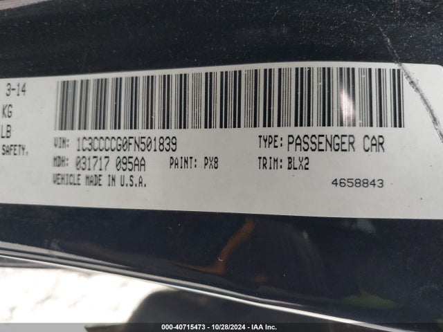 1C3CCCCG0FN501839 Chrysler 200 C