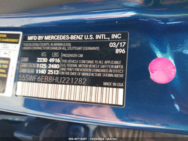 55SWF6EB8HU221282 Mercedes-Benz Amg C 43 4matic