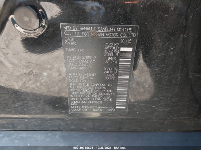 Nissan ROGUE S 2016 KNMAT2MV8GP609321 Image 9