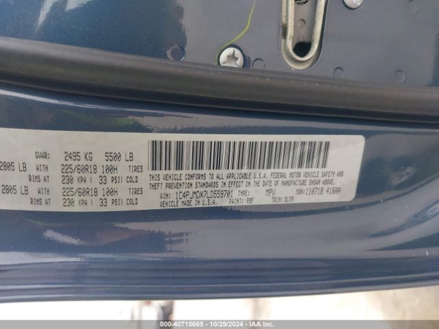 1C4PJMDX7LD559701 Jeep Cherokee Limited 4x4