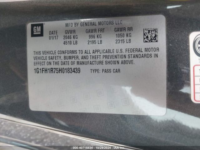 1G1FH1R75H0183439 Chevrolet CAMARO 2SS